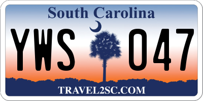 SC license plate YWS047