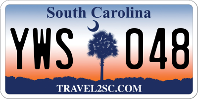 SC license plate YWS048