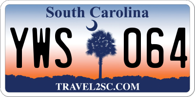 SC license plate YWS064