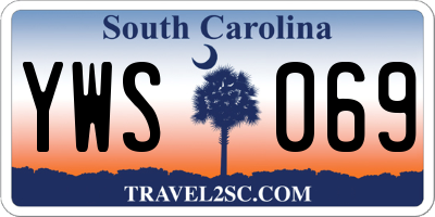 SC license plate YWS069