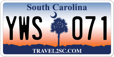 SC license plate YWS071