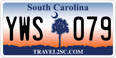 SC license plate YWS079