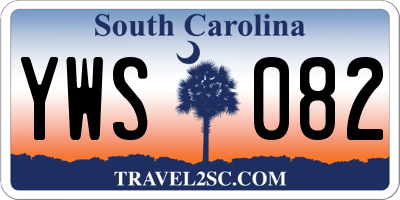 SC license plate YWS082