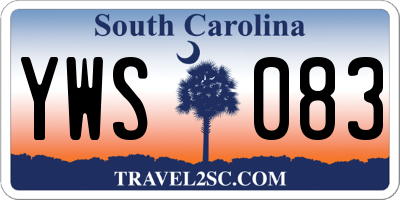 SC license plate YWS083