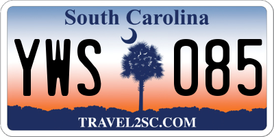 SC license plate YWS085