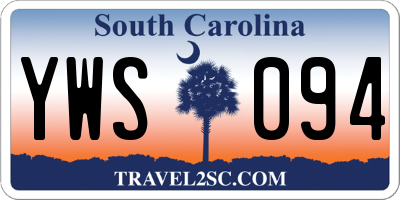 SC license plate YWS094
