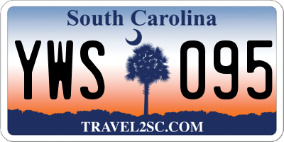 SC license plate YWS095