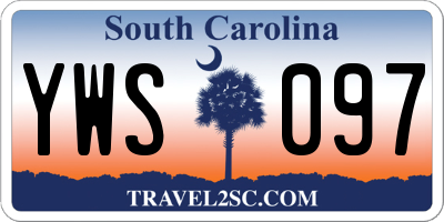 SC license plate YWS097