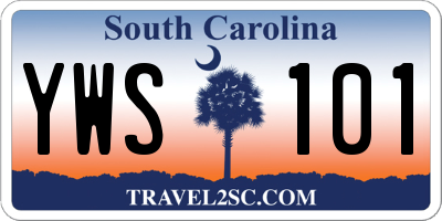 SC license plate YWS101