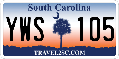 SC license plate YWS105
