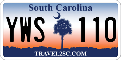 SC license plate YWS110