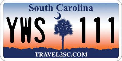 SC license plate YWS111