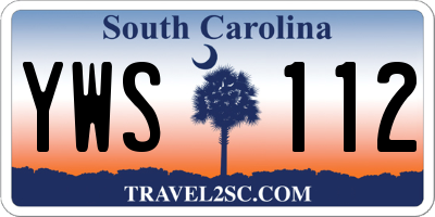 SC license plate YWS112