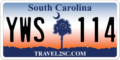 SC license plate YWS114