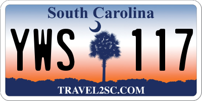 SC license plate YWS117