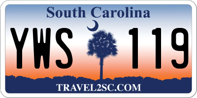 SC license plate YWS119