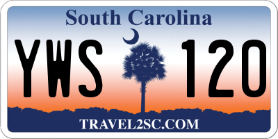 SC license plate YWS120