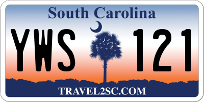 SC license plate YWS121
