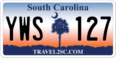 SC license plate YWS127