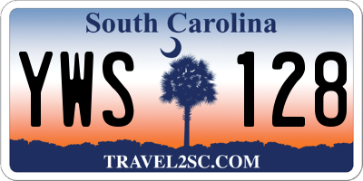 SC license plate YWS128
