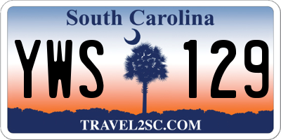 SC license plate YWS129