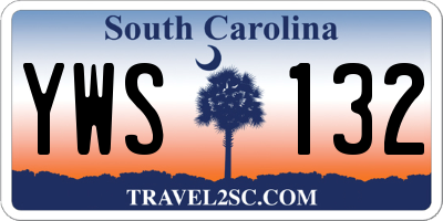SC license plate YWS132
