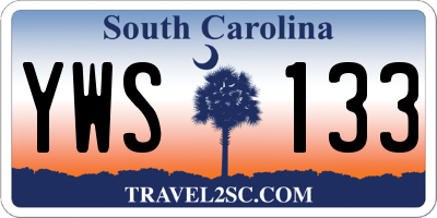 SC license plate YWS133
