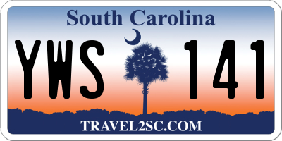 SC license plate YWS141