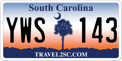 SC license plate YWS143