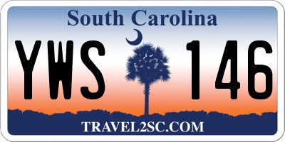 SC license plate YWS146