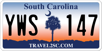 SC license plate YWS147