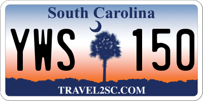 SC license plate YWS150
