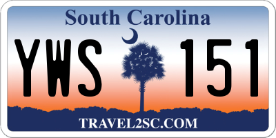 SC license plate YWS151