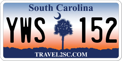 SC license plate YWS152