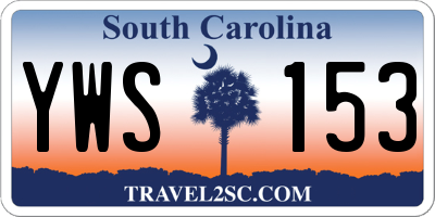 SC license plate YWS153