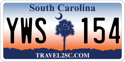 SC license plate YWS154