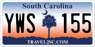 SC license plate YWS155