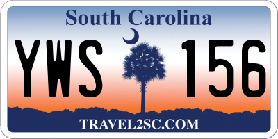 SC license plate YWS156
