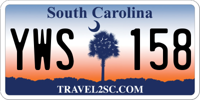 SC license plate YWS158