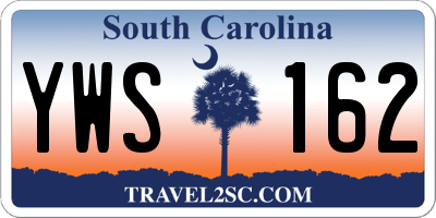 SC license plate YWS162