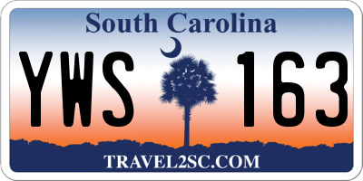 SC license plate YWS163