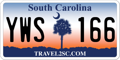 SC license plate YWS166