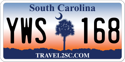 SC license plate YWS168