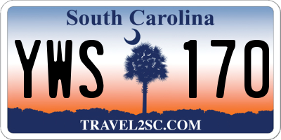 SC license plate YWS170