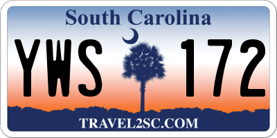SC license plate YWS172