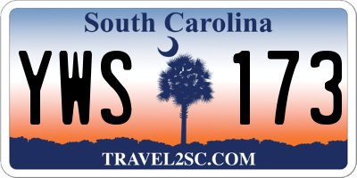 SC license plate YWS173