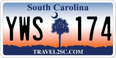 SC license plate YWS174