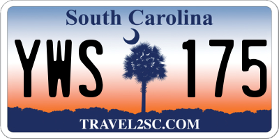 SC license plate YWS175