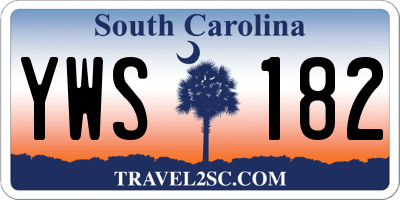 SC license plate YWS182