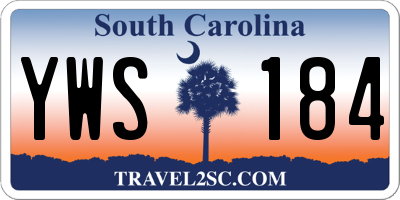 SC license plate YWS184
